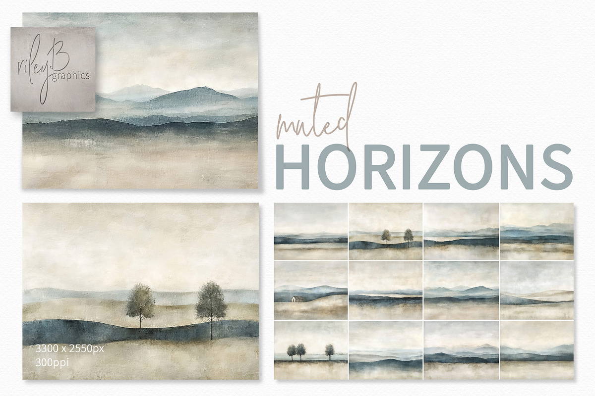 Muted Horizons, a Decorative Illustration by rileyBgraphics (Photo 1 of 5)