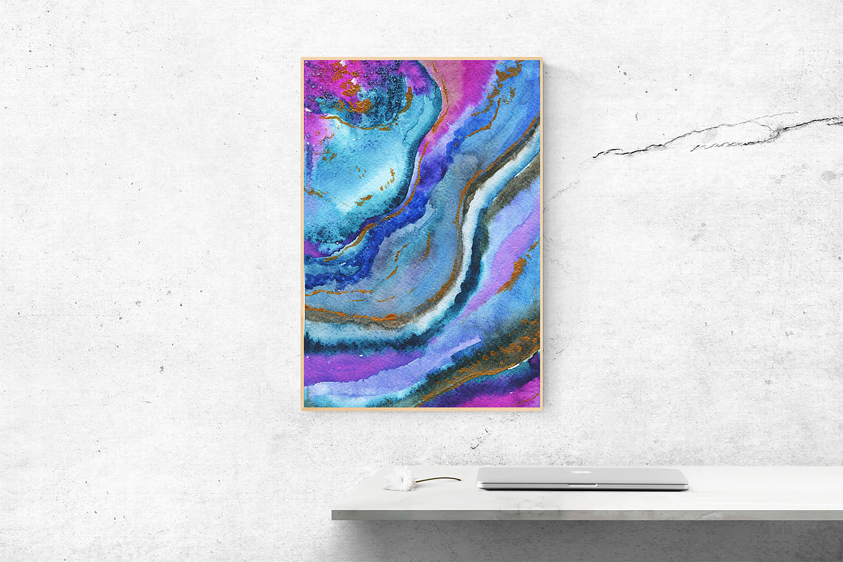 Agate 2 watercolor collection, a Texture Graphic by digital_essence (Photo 12 of 12)