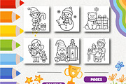 Christmas Tiny Celebrations Coloring, an Animal Illustration by Design Zone (Thumbnail 4 of 5)