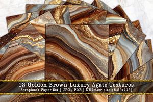 Golden Brown Agate Scrapbook Page