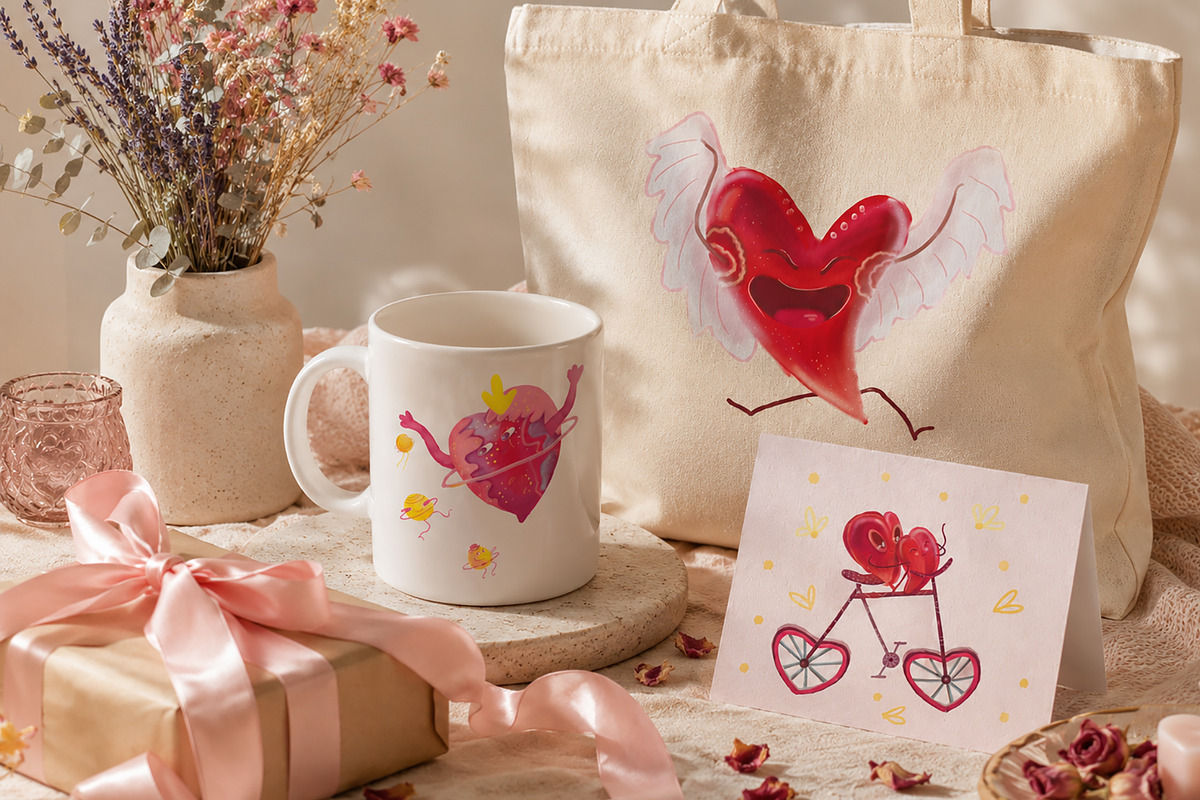 Flirty Valentine Clipart PNG Set, a Decorative Illustration by FaliushViktoriaArtist (Photo 5 of 8)
