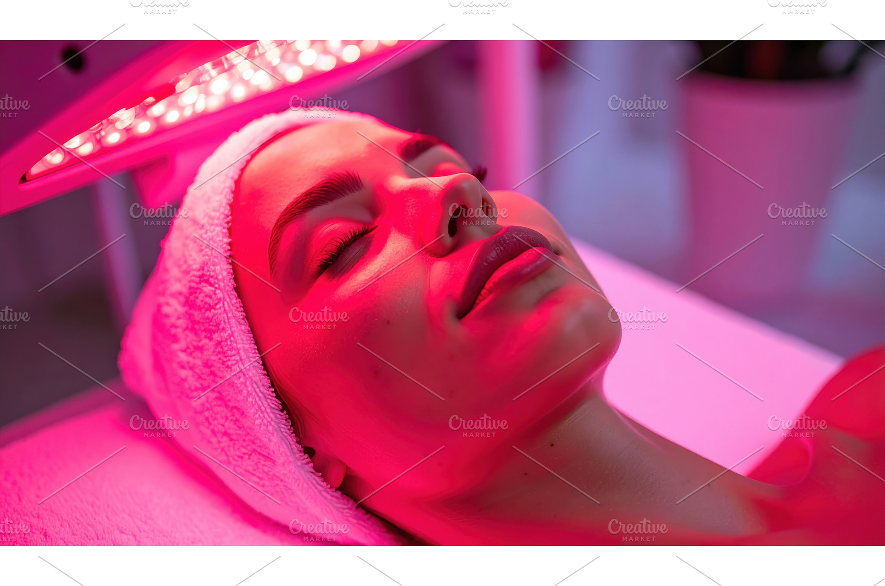 A woman lies with eyes closed under, a Beauty & Fashion Photo by Igor Tichonow