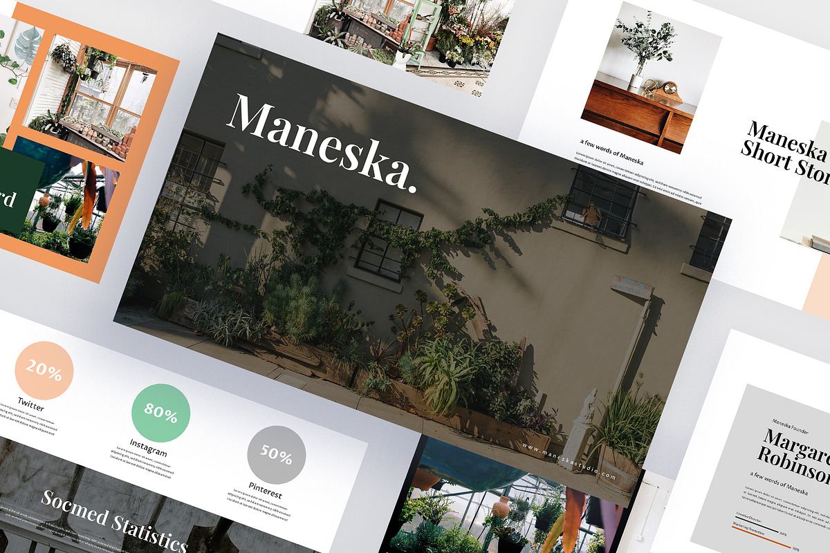 Maneska - Botanical Google Slides, a Presentation Template by eunavia (Photo 1 of 7)
