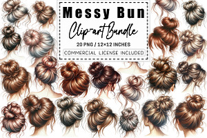 Messy Bun Clip-art, a Graphic by CitraGraphics