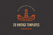 20 Vintage Logos & Badges, a Branding & Logo Template by Design District (Thumbnail 1 of 6)