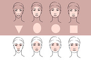 Illustrations of body and face types, a Healthcare Illustration by Mallinka (Thumbnail 3 of 6)