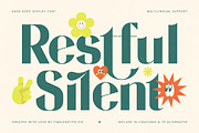 Restful Silent Modern Display Font, a Serif Font by timelesstype.co (Thumbnail 1 of 20)