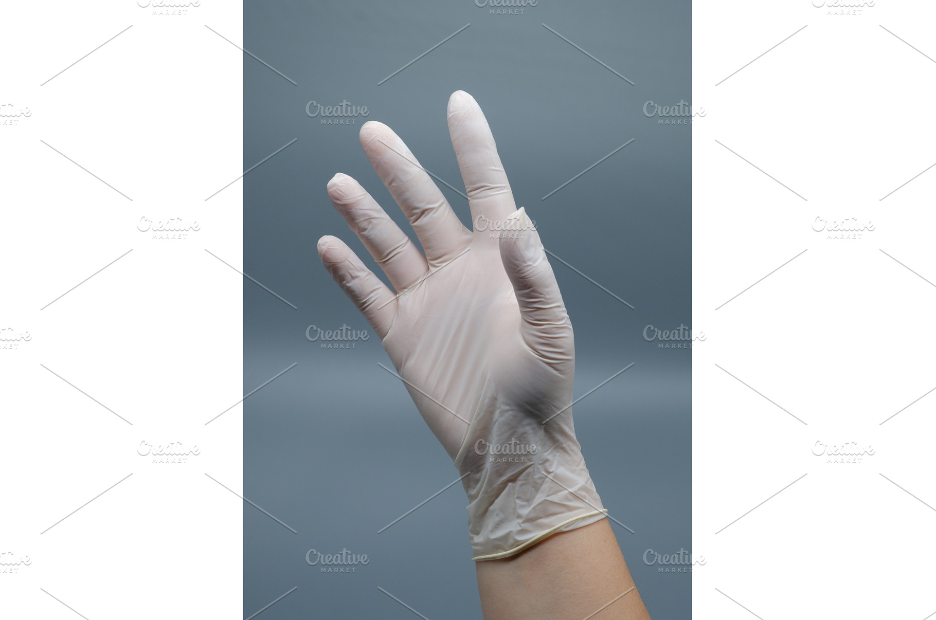 White nitrile medical glove on a, a Health & Medical Photo by Rohan Photography