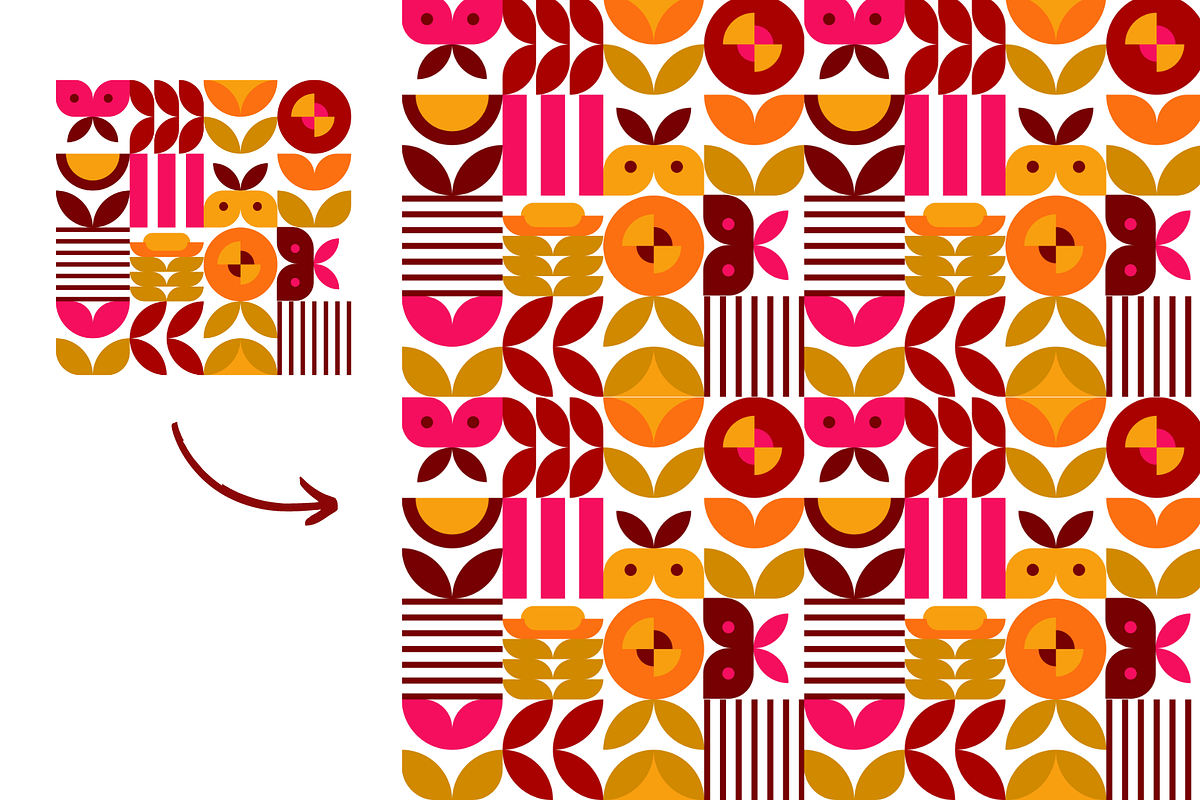 Spring Geometric Floral Pattern, a Pattern Graphic by ItsReksita Pattern (Photo 6 of 10)