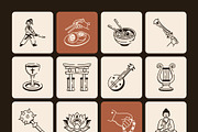Culture Doodle Icon Set, an Outline Icon by Vectors Market (Thumbnail 7 of 8)