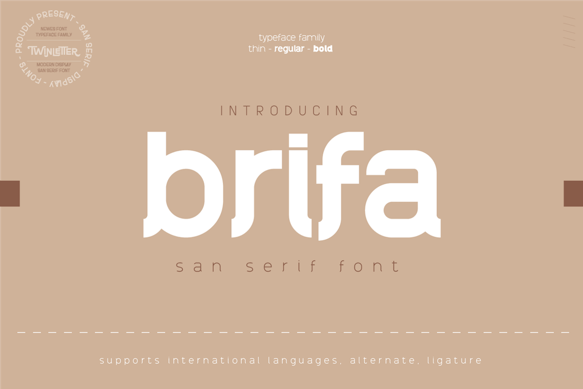 brifa, a Sans Serif Font by twinstd (Photo 1 of 14)