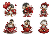 Cute Baby Duck Valentine Clipart, an Illustration by SinaCreation (Thumbnail 4 of 11)