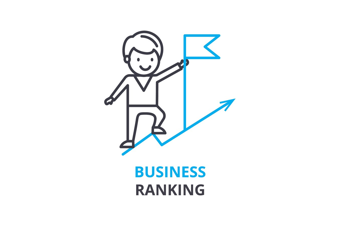 Business ranking concept , outline icon, linear sign, thin line ...