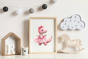 Pink Dinosaur Png, Baby Girl, an Illustration by CreationArt (Thumbnail 5 of 9)