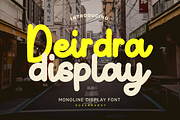 Deirdra - Monoline Display Font, a Script Font by Guavanaboy (Thumbnail 1 of 10)