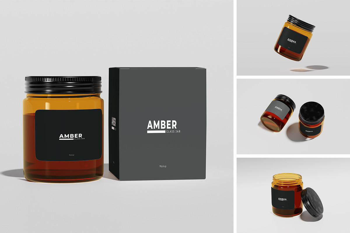 Honey Jar Mockup Set, a Cups & Container Mockup by xavier_studio (Photo 1 of 5)