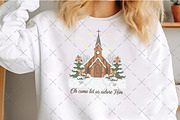 Vintage Christmas Church PNG, an Illustration by Craft Nest (Thumbnail 2 of 6)