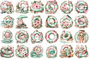 Whimsical Summer Lifebuoy Clipart, an Illustration by Black Bird Studio (Thumbnail 2 of 5)