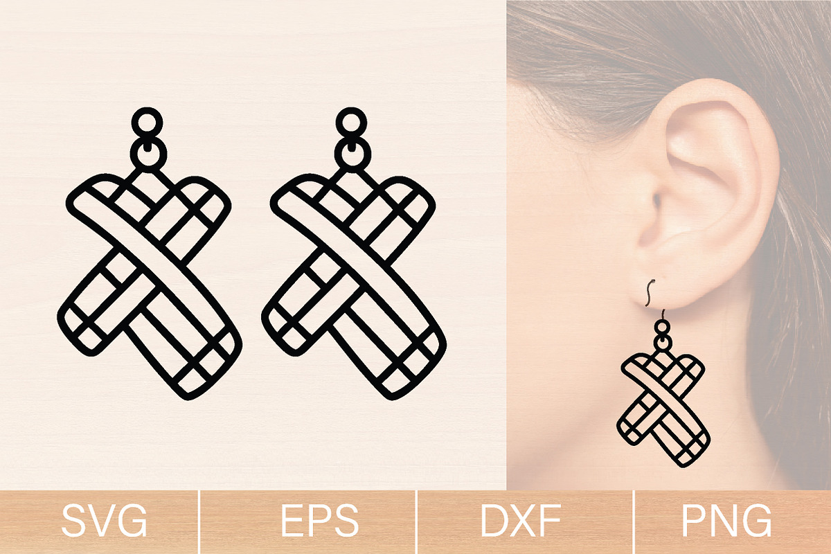 Nurse Earrings Laser Cut SVG Bundle, an Object Graphic by jannatulpakhi (Photo 2 of 4)