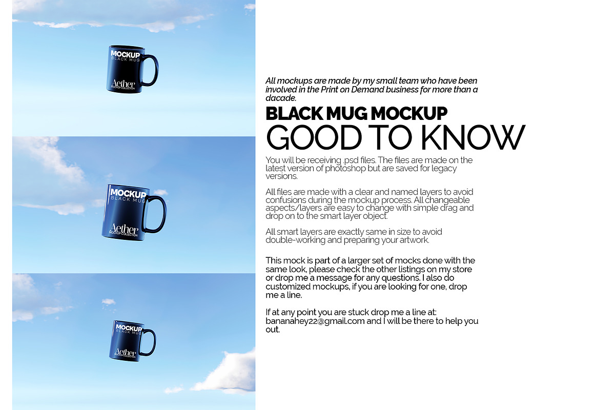 11oz Black Mug Mockup Bundle, a Cups & Container Mockup by Banana Mockups (Photo 6 of 6)