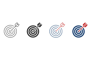 Target With Arrow Icons, an Object Illustration by Gentle Studio