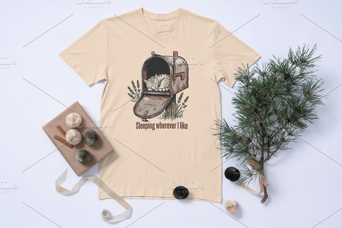 Sleeping wherever I like, an Animal Illustration by Vectorlina (Photo 3 of 4)