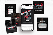 Fitness Instagram Templates Bundle, a Social Media Template by DigiPax (Thumbnail 4 of 12)