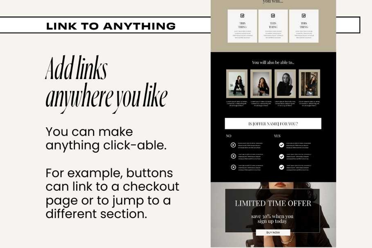Canva Sales Page - Noir Luxe, a Templates & Theme by Freedom Business Shop (Photo 4 of 10)