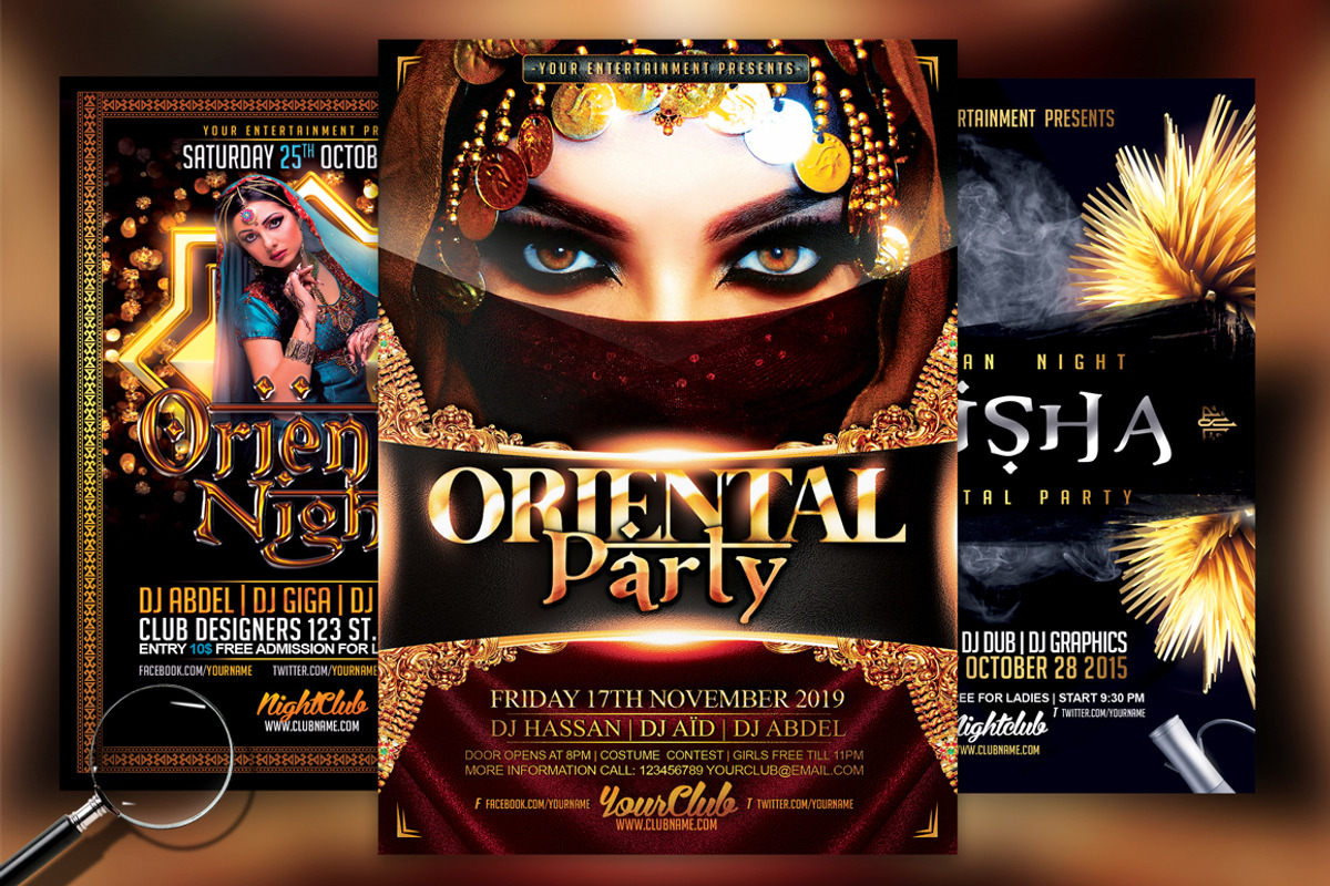 Oriental Bundle | 3 Flyer Templates, a Flyer Template by GIGA-TEMPLATE (Photo 1 of 19)