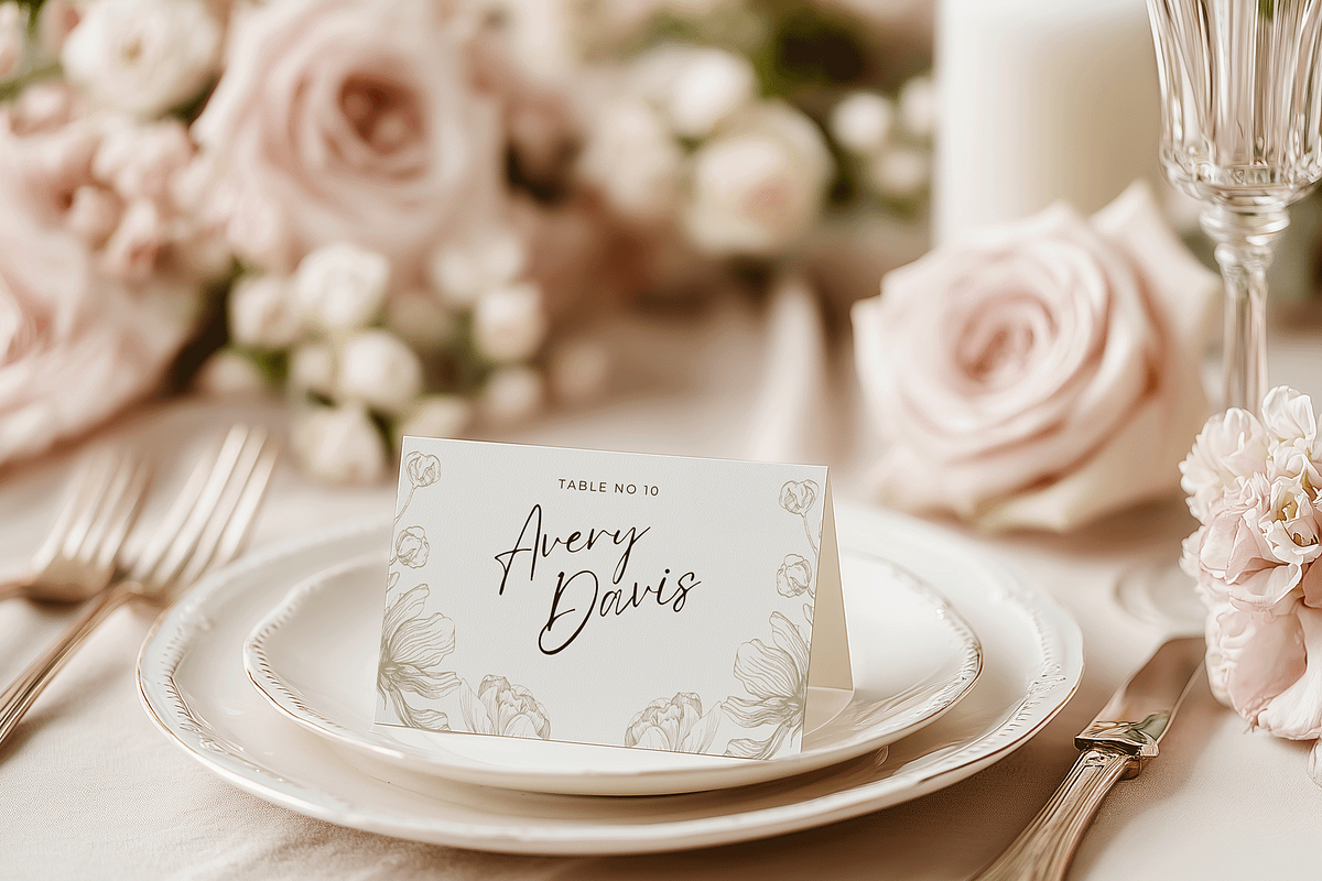 Wedding Place Card Mockup PSD, a Packaging Mockup by Bijou Bay (Photo 2 of 2)