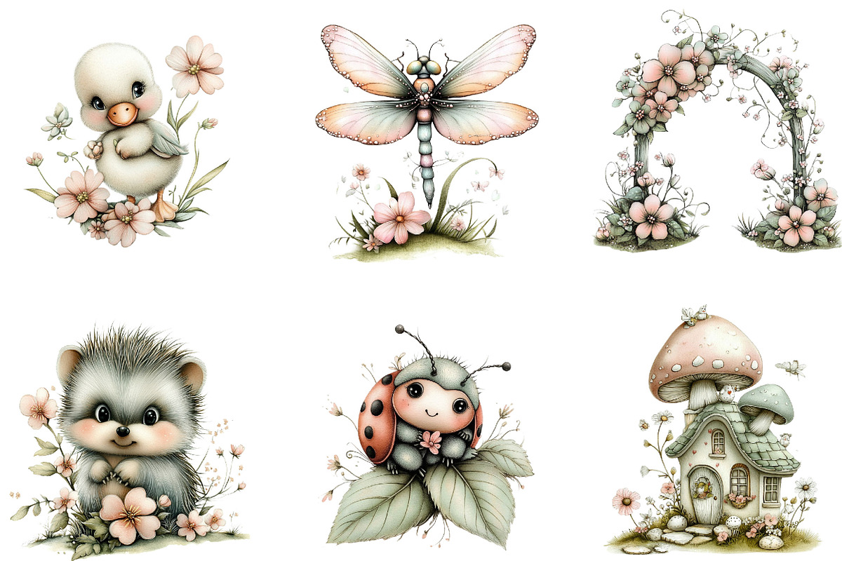 Whimsical Spring Clipart, an Illustration by Designking (Photo 4 of 5)