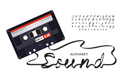 Cassette Tape Retro Font, a Graphic by Pro_Vector (Thumbnail 1 of 2)