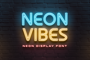 Neon Vibes - Retro Neon Light Font, a Font by Pixesia Studio (Thumbnail 1 of 10)