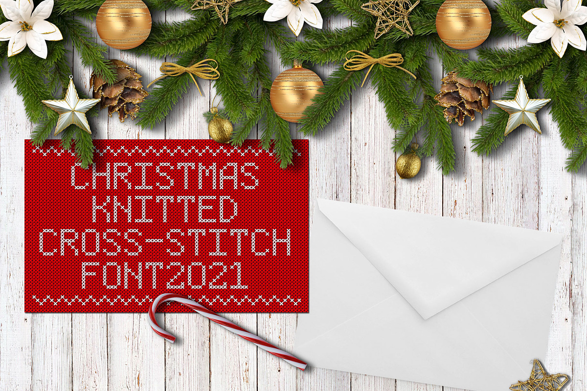 Christmas Knitted Cross-Stitch Font, a Symbol Font by Artolus (Photo 6 of 7)