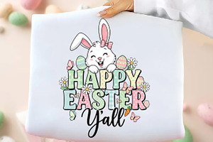 Happy Easter Y'all Png, an Illustration by DreamArtGraphic