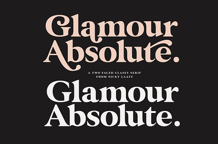 Glamour Absolute Modern/Vintage Font, a Serif Font by Nicky Laatz