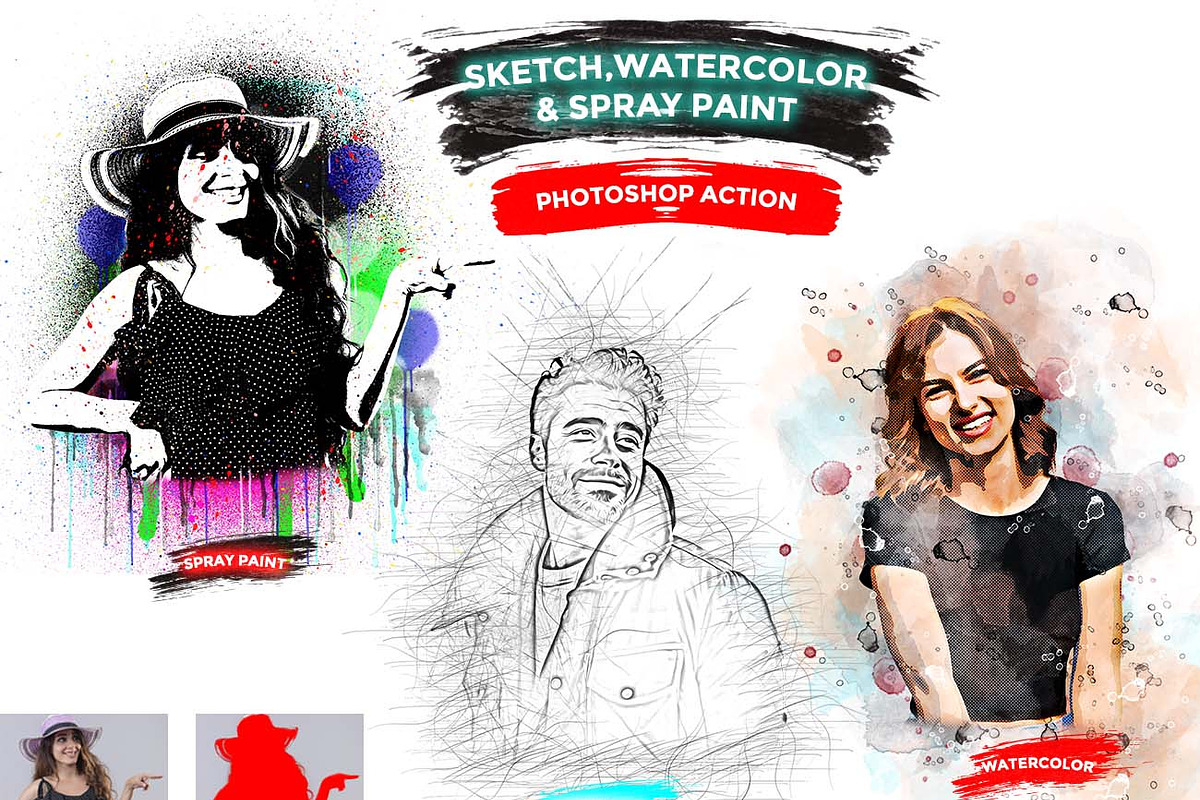 Sketch, Watercolor & Spray Paint, a Brushes & More by Studio Retouch (Photo 1 of 13)