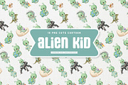 Cheerful Alien Kid Cute Character, a Technology Illustration by Gohsantosa (Thumbnail 2 of 4)