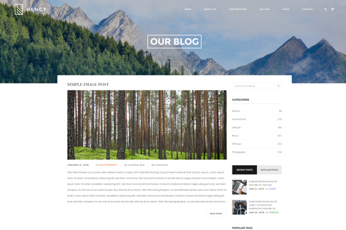 Hency - Portfolio HTML Template, a Websites & App Template by FlyTemplates.com (Photo 5 of 8)