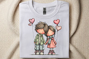 Sweet Pastel Valentine Couple PNG, an Illustration by SinaCreation (Thumbnail 9 of 11)