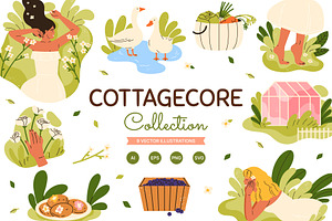Cottagecore elements collection
