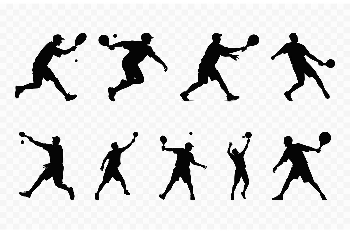 Pickleball Player Silhouette SVG Set, a Person Illustration by Gfx Expert Team (Photo 2 of 3)