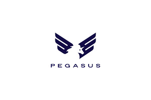 horse pegasus unicorn wings logo, a Branding & Logo Template by VASTARD STUDIO