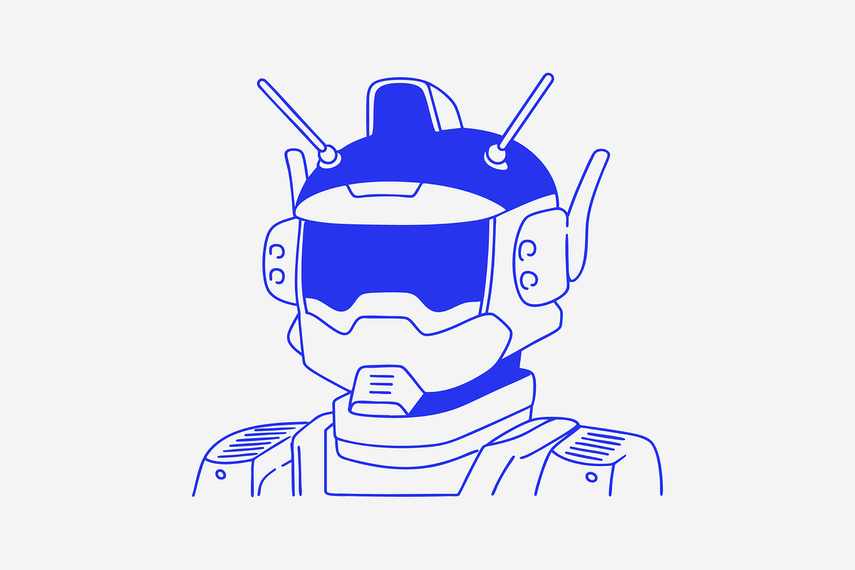 Robot Soldier Futuristic Helmet, a Technology Illustration by Danil Polshin