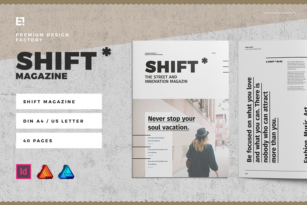 Shift Magazine, a Magazine Template by Egotype (Photo 1 of 26)