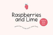Raspberries and Lime Cute Font, a Handwritten Font by Sofia Skoog (Thumbnail 1 of 10)
