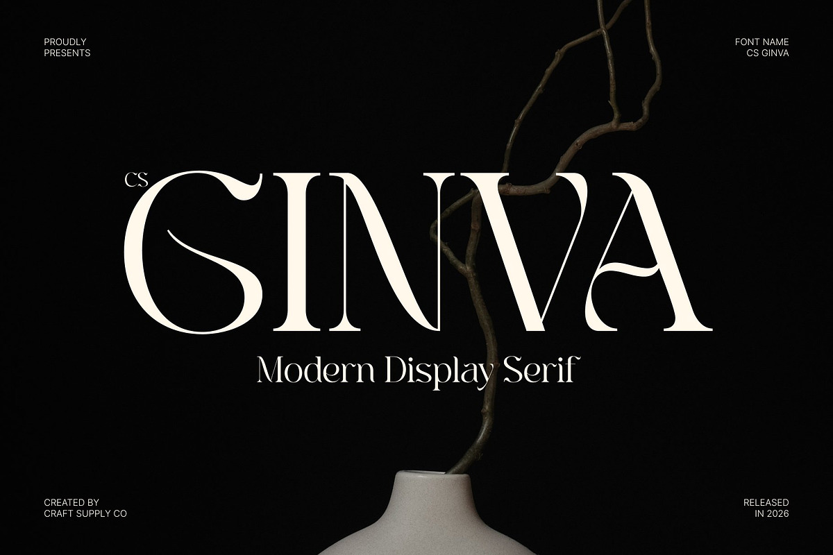 CS Ginva – Stylish Serif Font, a Serif Font by Craft Supply Co. (Photo 1 of 8)