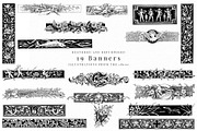 Vintage Corner and Banners, a Decorative Illustration by Century Library (Thumbnail 4 of 5)
