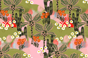 Multicoloured cactus palms pattern, a Pattern Graphic by Cotton Melon pattern Shop (Thumbnail 7 of 7)