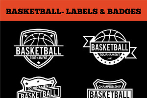 Basketball Badges & Stickers Vol2